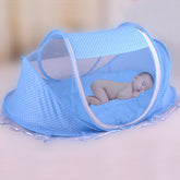 Ensemble de 2 moustiquaires pliables pour lit de bébé avec oreiller