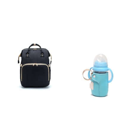Sac à dos pliable multifonction avec chargeur USB pour maman