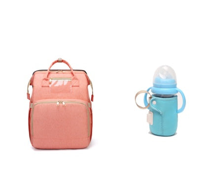 Sac à dos pliable multifonction avec chargeur USB pour maman