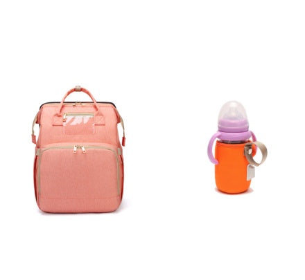 Sac à dos pliable multifonction avec chargeur USB pour maman