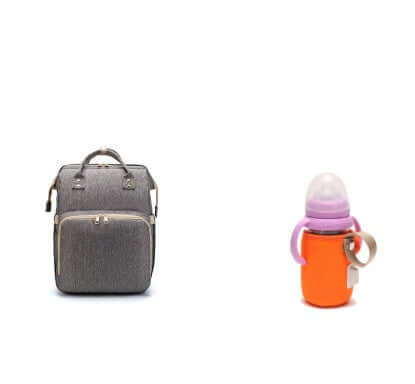 Sac à dos pliable multifonction avec chargeur USB pour maman