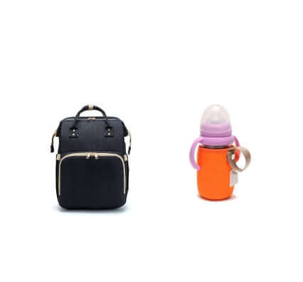 Sac à dos pliable multifonction avec chargeur USB pour maman