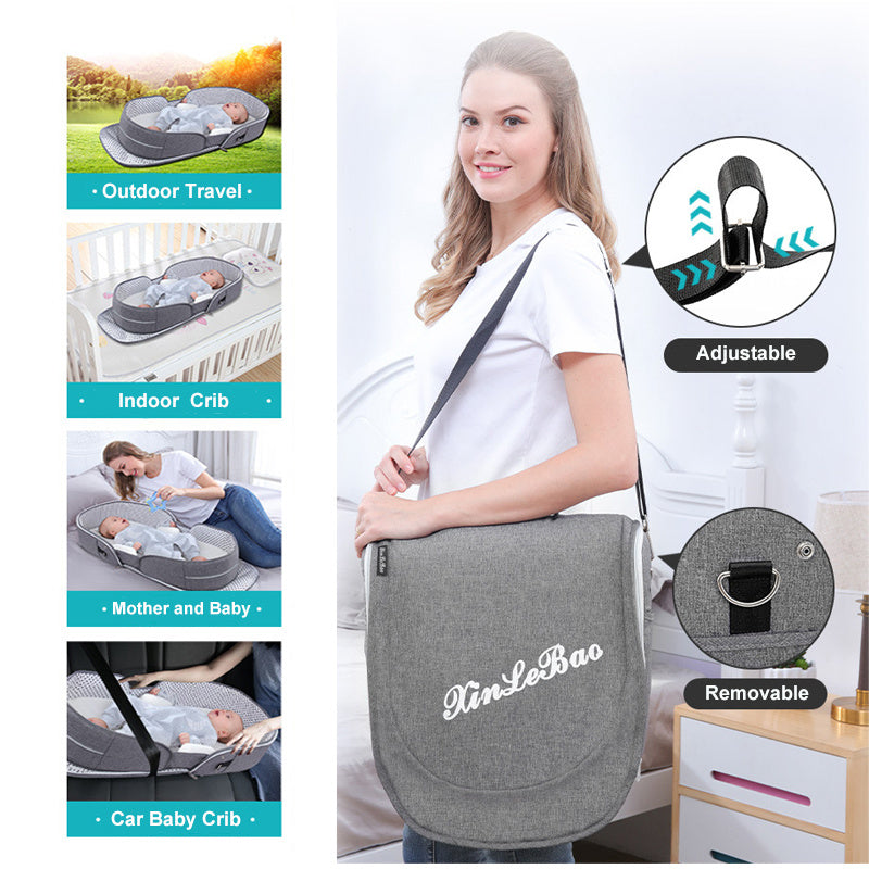Lit bébé pliable et amovible, sac à langer