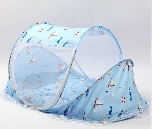 Ensemble de 2 moustiquaires pliables pour lit de bébé avec oreiller