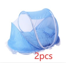 Ensemble de 2 moustiquaires pliables pour lit de bébé avec oreiller