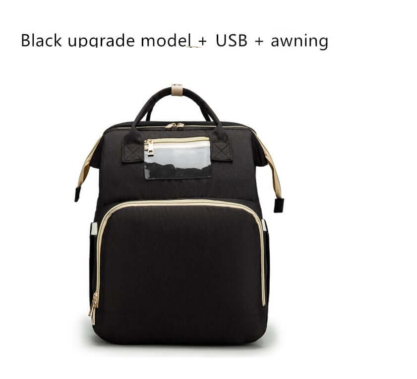 Sac à dos pliable multifonction avec chargeur USB pour maman