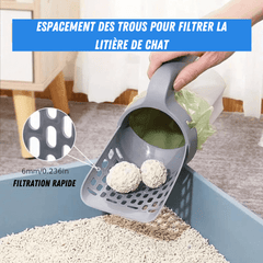 Pelle à Litière pour Chat Quebekado - Nettoyage rapide et efficace, poubelle intégrée, durable, facile à utiliser et à nettoyer, idéale pour tous les chats, garantie de satisfaction