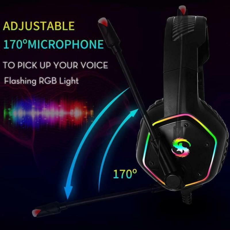 Casque de jeu à effet d'éclairage Rgb