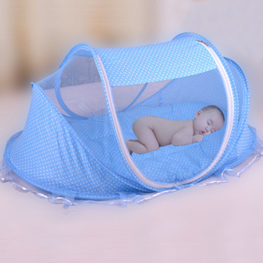 Ensemble de 2 moustiquaires pliables pour lit de bébé avec oreiller