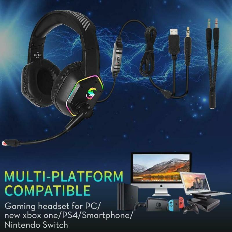 Casque de jeu à effet d'éclairage Rgb