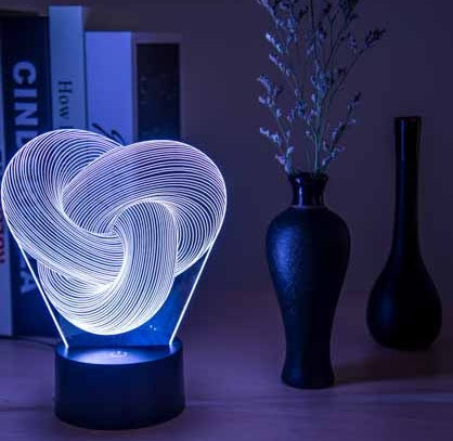 Lampe de Nuit LED 3D Twist Abstract