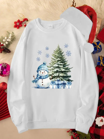 Christmas Series Round Neck Sweater For Women