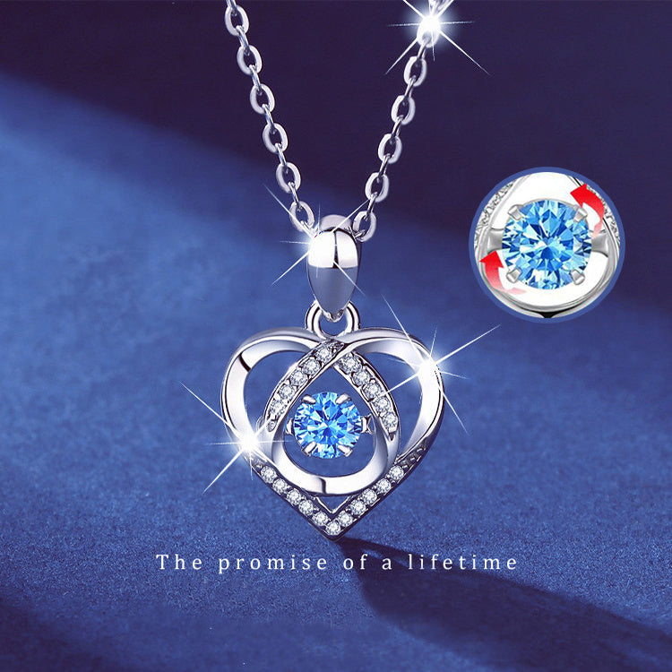 Women Luxury Love Rhinestones Necklace Jewelry Gift For Valentine&