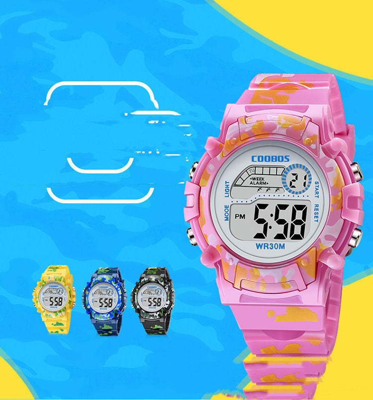 Waterproof Electronic Watch for Kids - Bright Colors