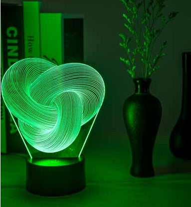 Lampe de Nuit LED 3D Twist Abstract