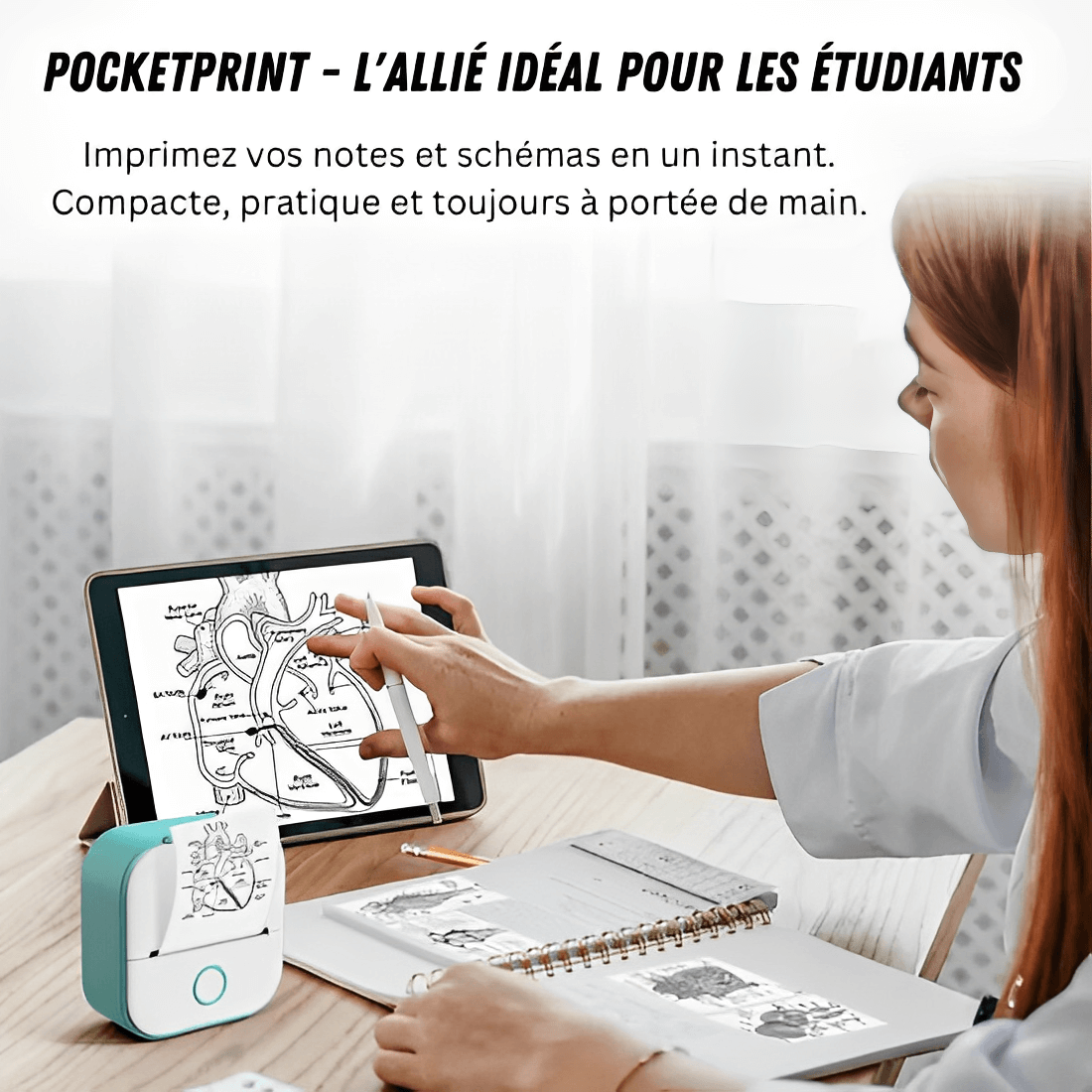 PocketPrint : la solution d’impression économique et sans encre pour vos documents scolaires.