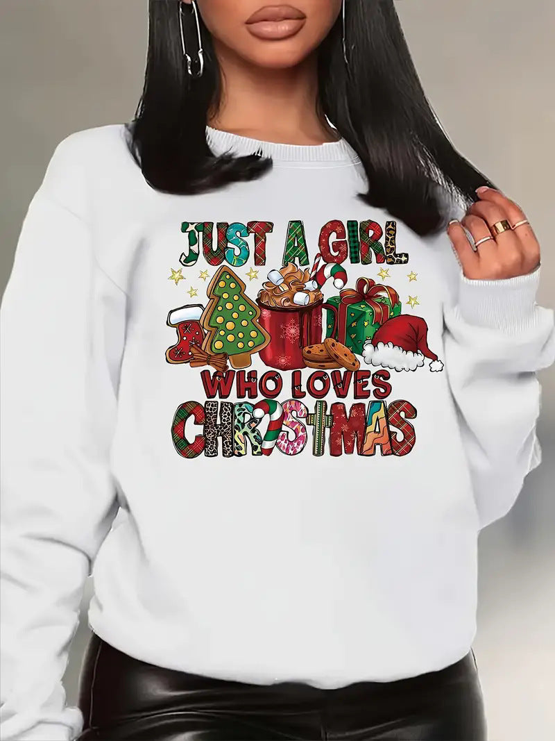 Christmas Series Round Neck Sweater For Women