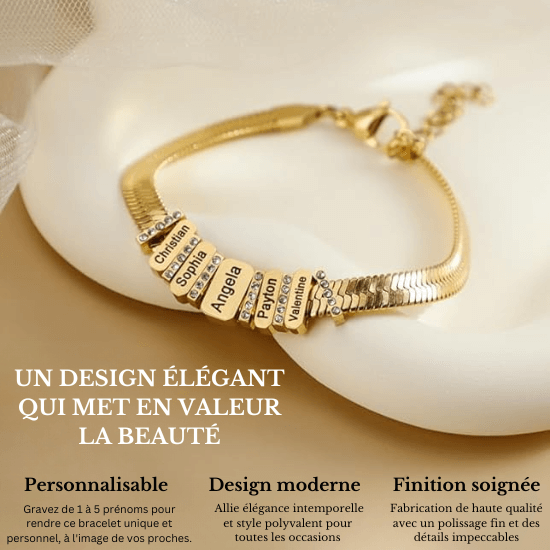 Bracelet personnalisé en acier inoxydable gravé jusqu&