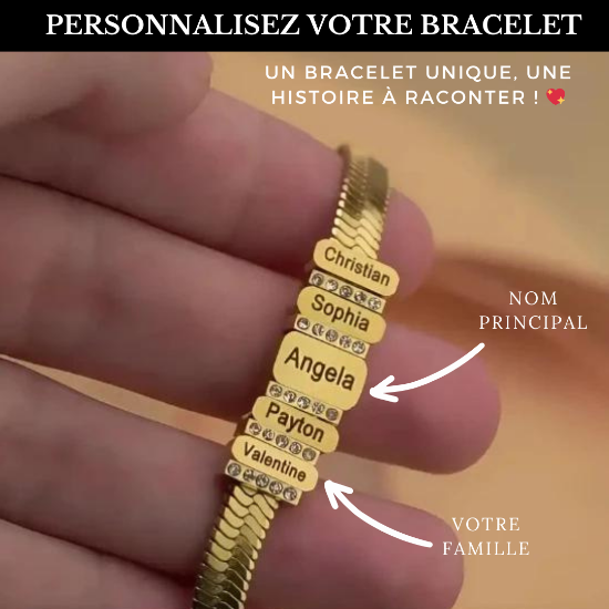 Bracelet personnalisé en acier inoxydable gravé jusqu&