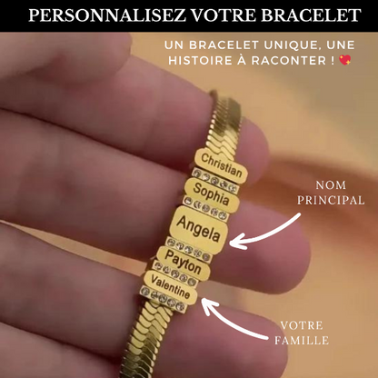 Bracelet personnalisé en acier inoxydable gravé jusqu&