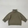 Winter New Baby Turtleneck Sweater Children Clothing Tops 1-7 Year Boys Girls Knitted Pullover Korean Kids Toddler Boys Sweaters