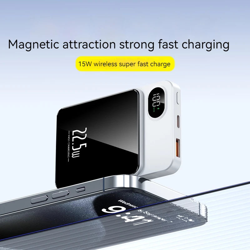 Sell Well  PD20W TYPE-C Quick Charge 5000mah Wireless 15W Fast Charge  Portable Mini 10000mAh Magnetic Q9 Powerbank for Phone