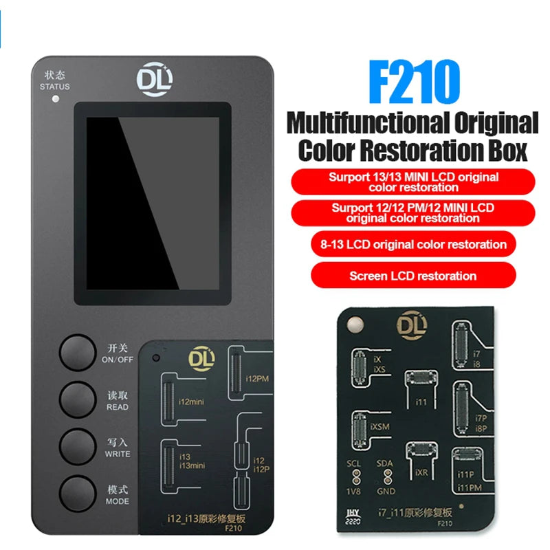 IParts Multifunction DL F210 True Tone Recovery Programmer for iPhone 8~12 13 LCD Original Copy Display Original Color Recovery