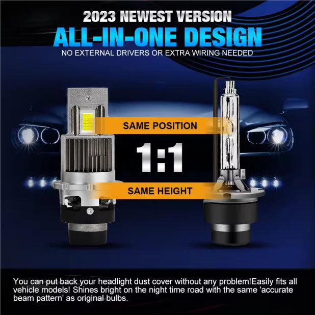 D Series 10000LM D2S D4S Car LED Bulb Auto 6000K Aluminum All-in-One Plug and Play Canbus Design with 36W Power