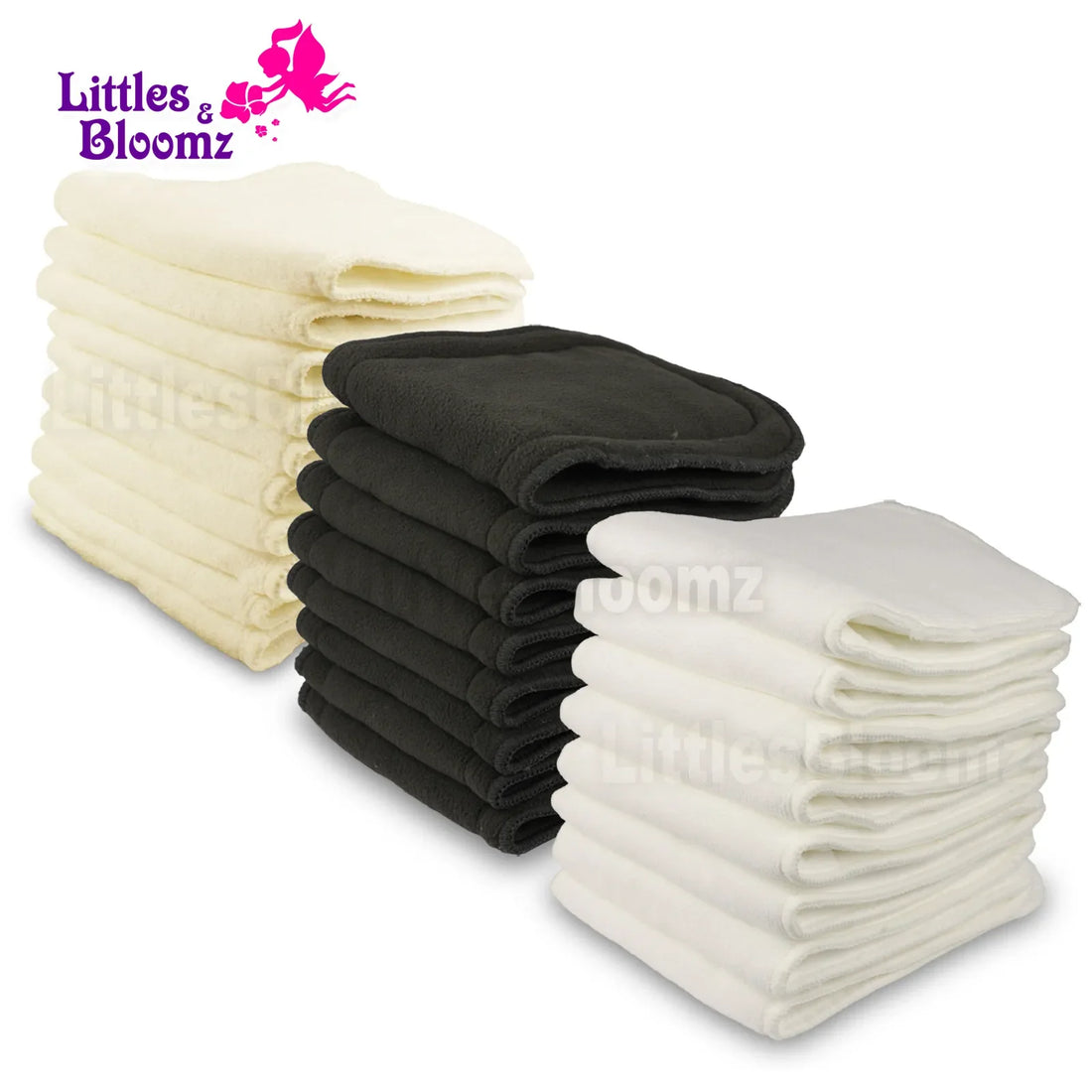 [Littles&amp;Bloomz] Reusable Washable Inserts Boosters Liners For Real Pocket Cloth Nappy Diaper microfibre bamboo charcoal insert