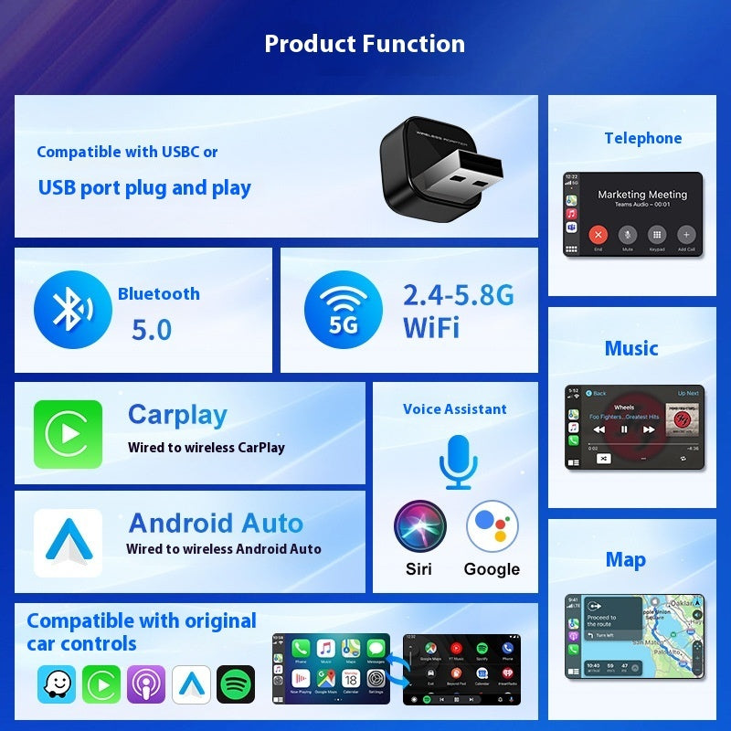 Adapteur Android Auto sans fil