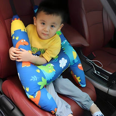 Oreiller de voyage enfant Quebekado H-Shape - Confort et soutien pour la tête en voiture, ergonomique, sécuritaire, lavable, design moderne.