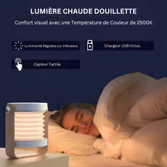 Une lampe portable 3-en-1 polyvalente, idéale pour l'éclairage personnel à la maison, en voyage ou en extérieur.